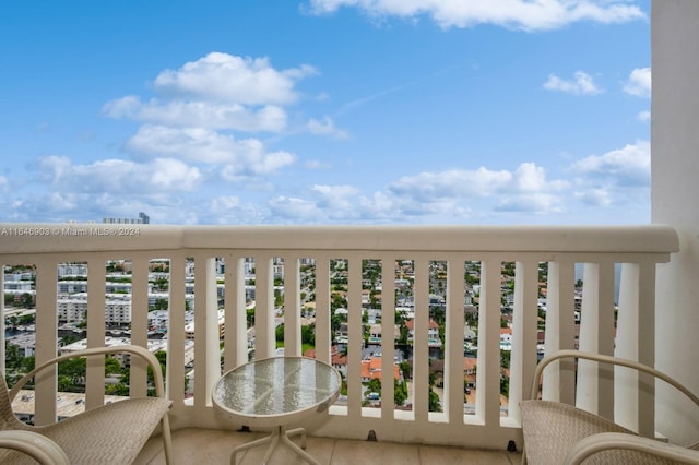 view of balcony