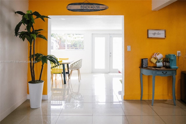 reception area featuring french doors