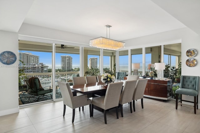 dining area featuring a wealth of natural light