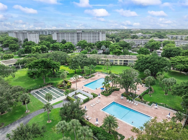 birds eye view of property