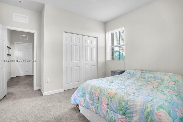 23841 SW 118th Pl, Homestead, FL 33032 - bedroom featuring a closet, visible vents, baseboards, and carpet