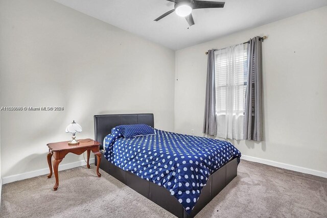 23841 SW 118th Pl, Homestead, FL 33032 - carpeted bedroom with baseboards and ceiling fan