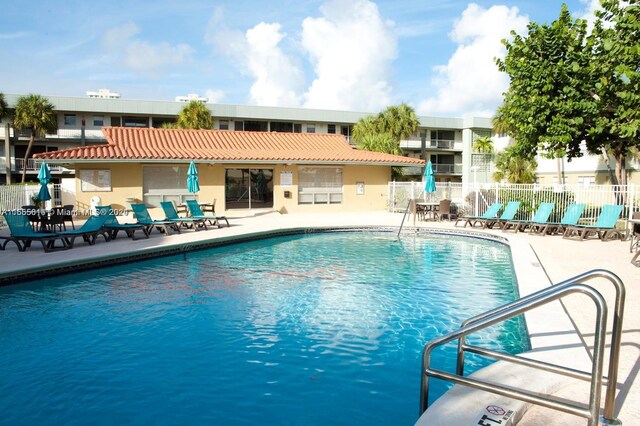 view of pool with a patio area