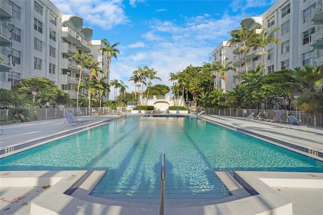 view of pool featuring a patio area