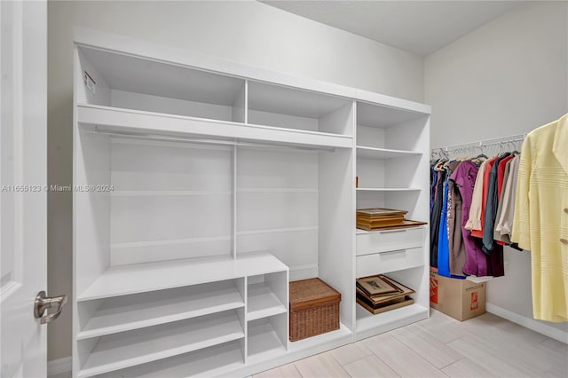 view of walk in closet