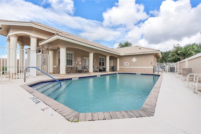 view of pool with a patio area