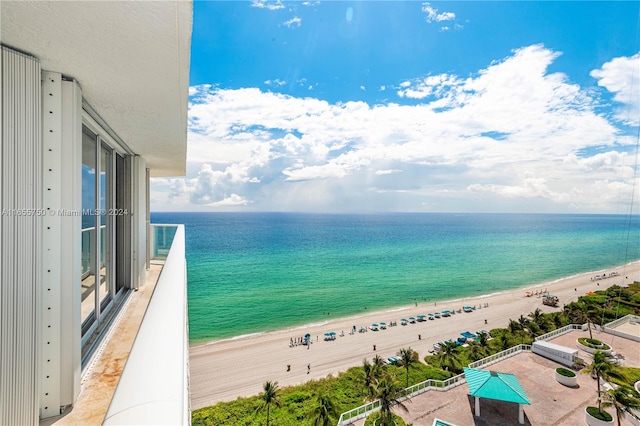 water view with a beach view