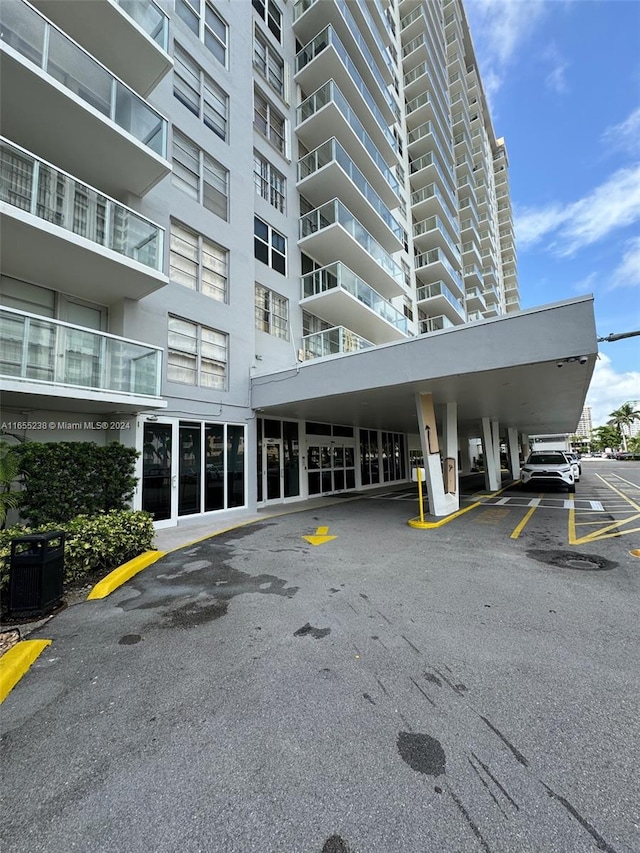 view of building exterior with cooling unit