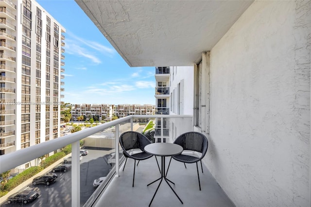 balcony with a city view