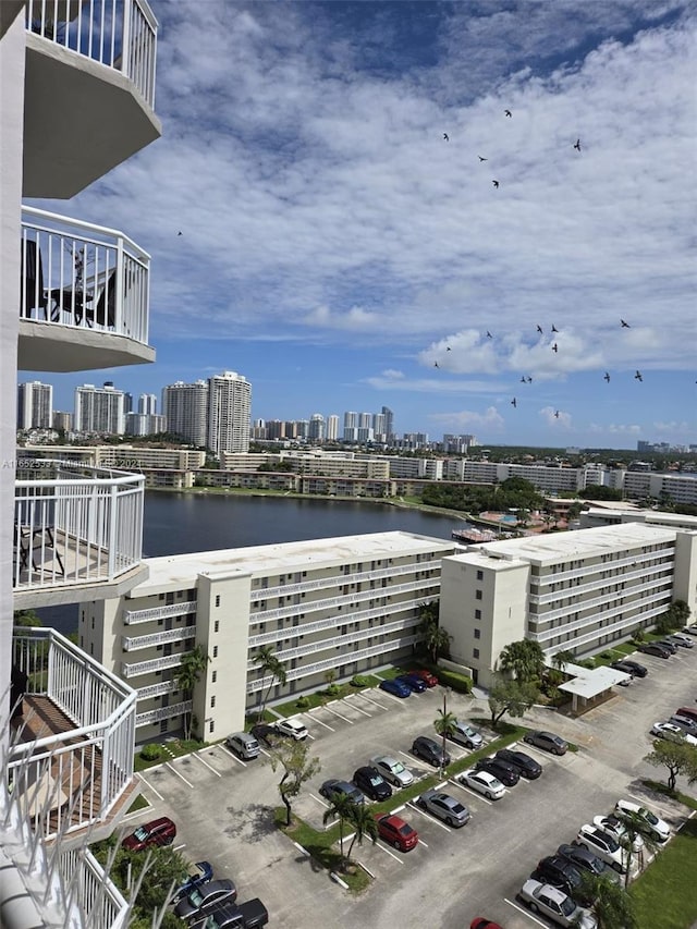 property view of water featuring a view of city