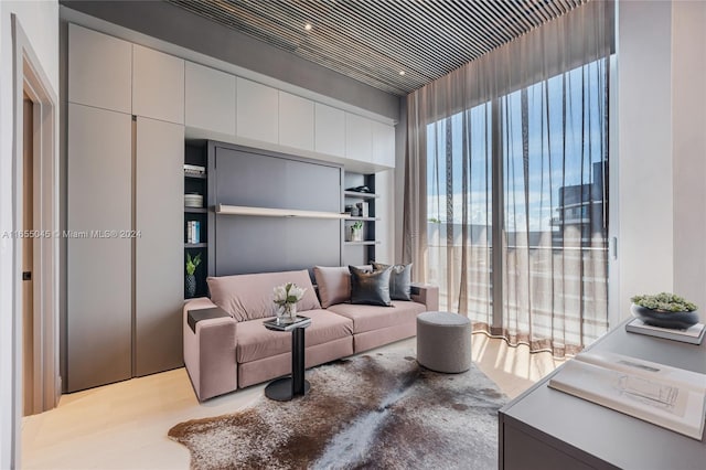 living room featuring plenty of natural light