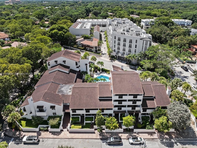 2600 Cardena St Unit 11, Coral Gables, FL 33134 - drone / aerial view of a pool and a forest