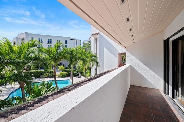 balcony featuring a patio area