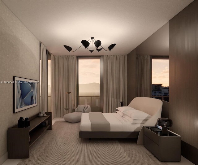 300 Biscayne Blvd Way Unit 3503, Miami, FL 33131 - bedroom with carpet and multiple windows