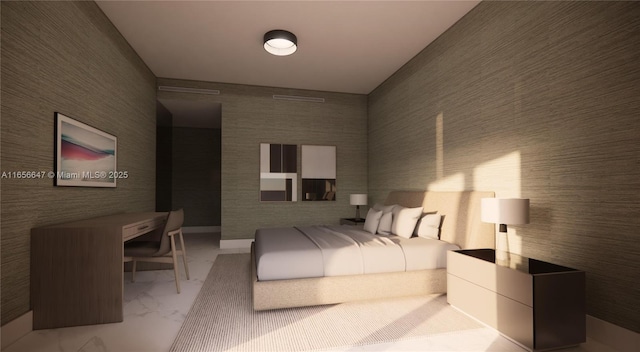 300 Biscayne Blvd Way Unit 3503, Miami, FL 33131 - bedroom with marble look tile flooring