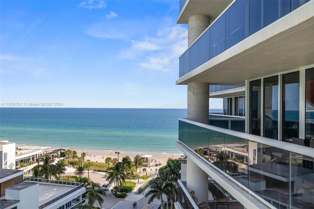 water view featuring a view of the beach