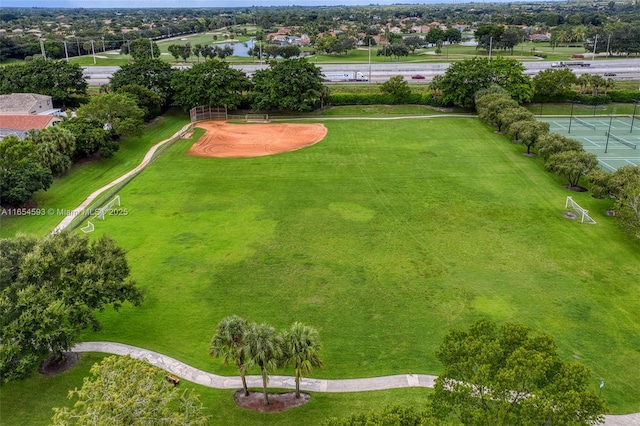 birds eye view of property