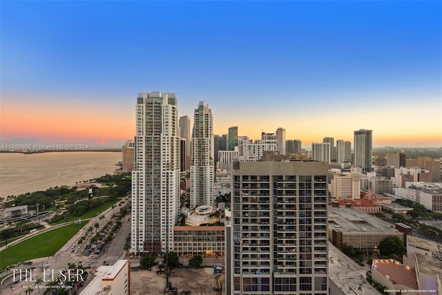 city view with a water view