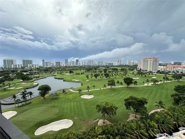 surrounding community featuring a water view