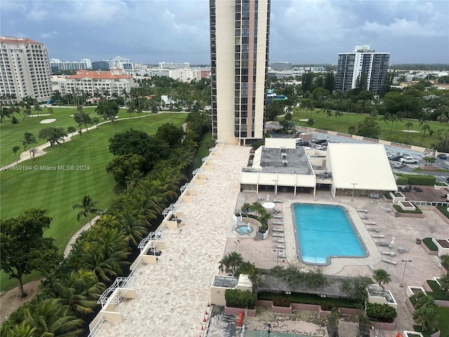 birds eye view of property