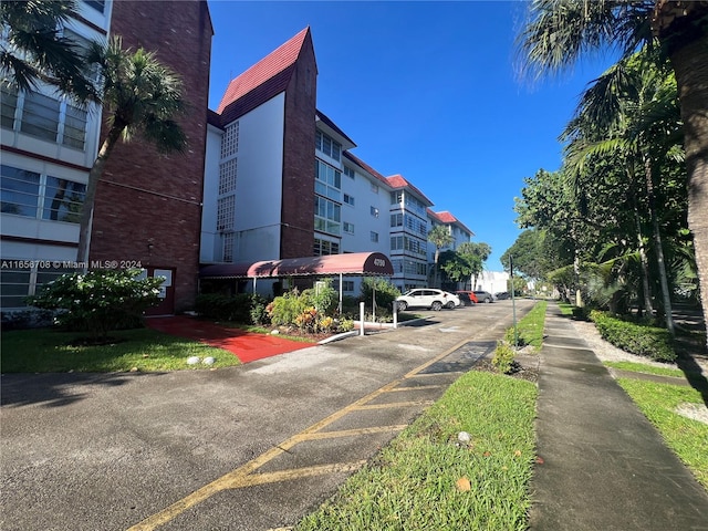 view of road with sidewalks