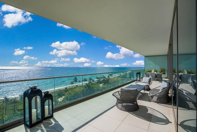10203 Collins Ave Unit 801, Bal Harbour, FL 33154 - balcony featuring a water view