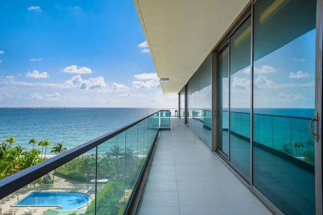 10203 Collins Ave Unit 801, Bal Harbour, FL 33154 - balcony featuring a water view