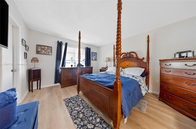 bedroom featuring light hardwood / wood-style flooring