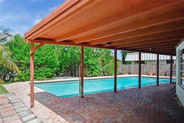 view of pool featuring a patio area