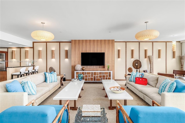 view of carpeted living room