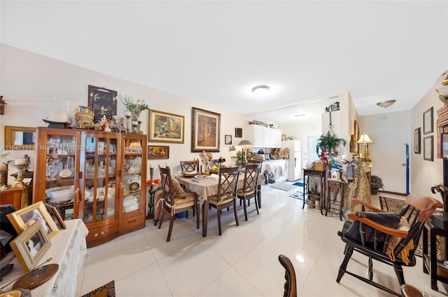 view of tiled dining area