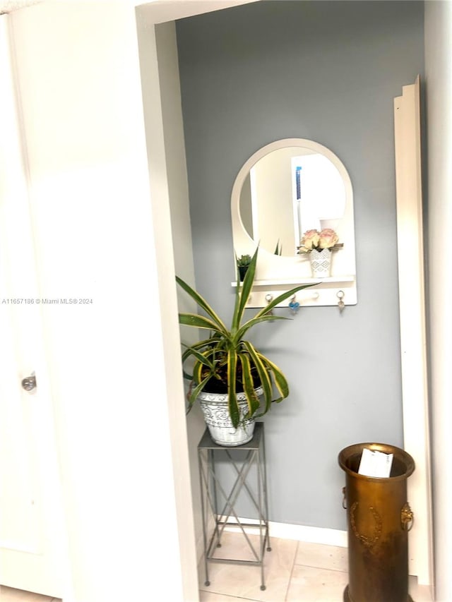 interior details with tile patterned floors