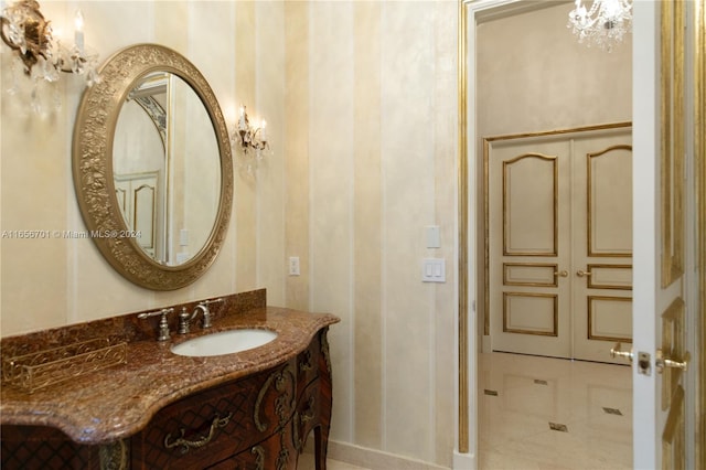 bathroom with vanity