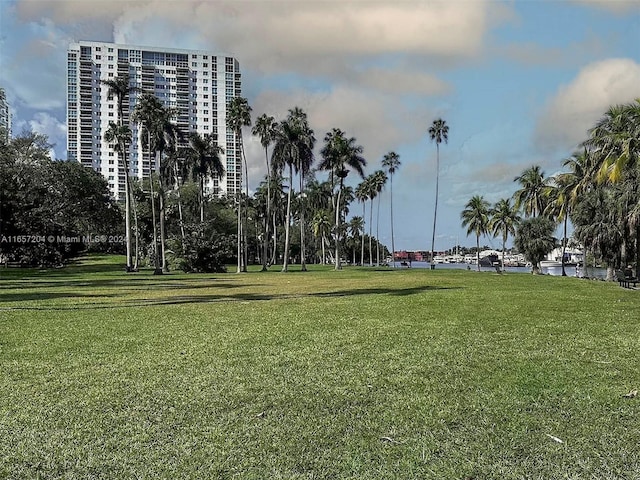 view of home's community featuring a lawn