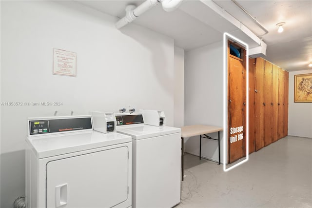 laundry area featuring washer and dryer