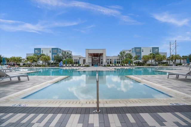 view of pool with a patio area