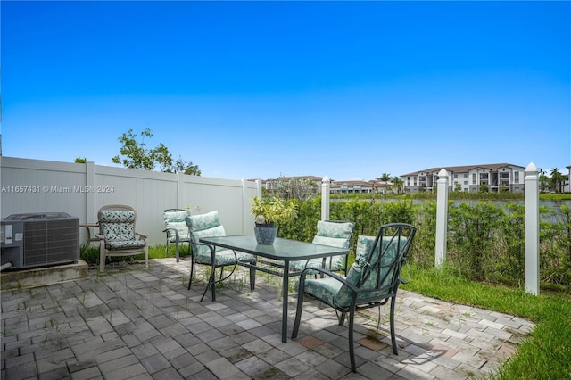 view of patio with cooling unit