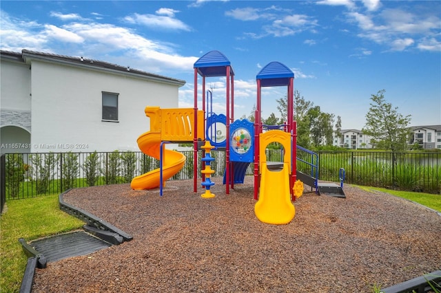 view of jungle gym