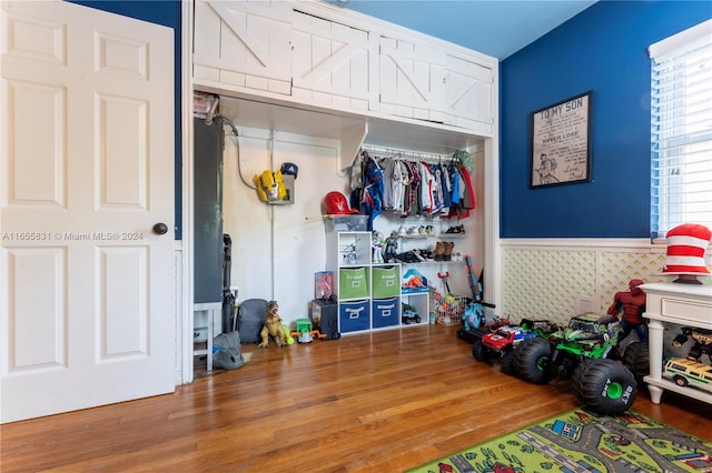 interior space with wood-type flooring