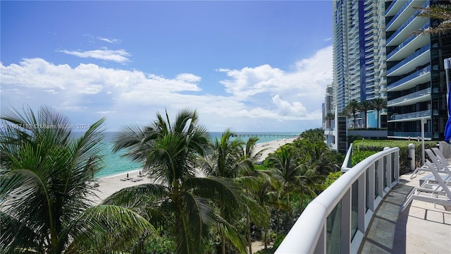 water view featuring a view of the beach