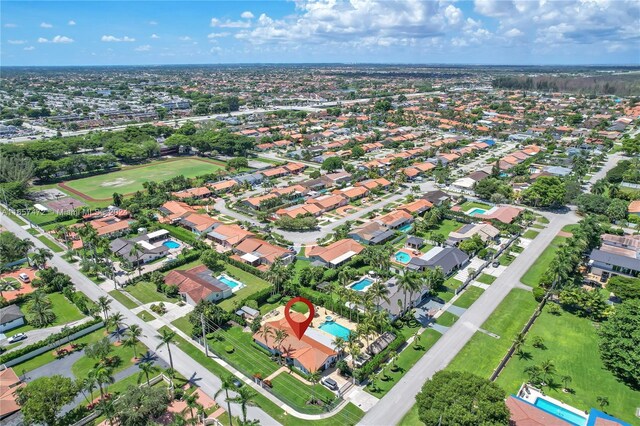 birds eye view of property