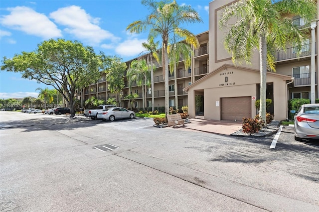 view of property featuring a garage