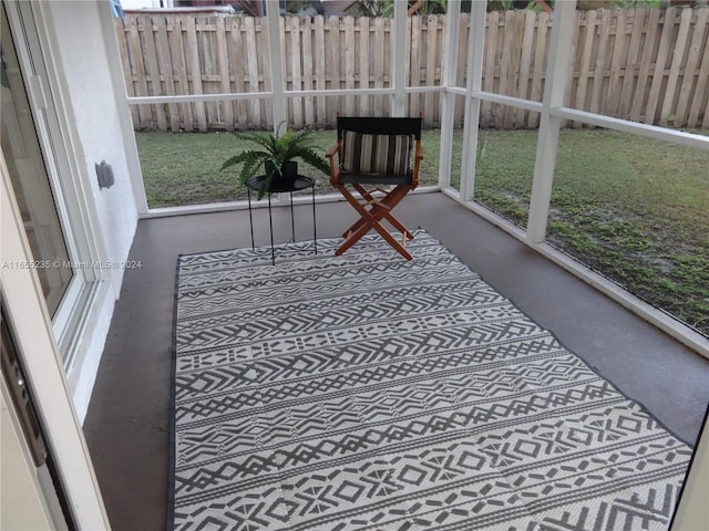 view of sunroom