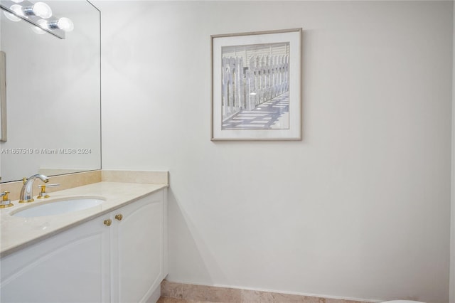 bathroom featuring vanity and tile patterned floors