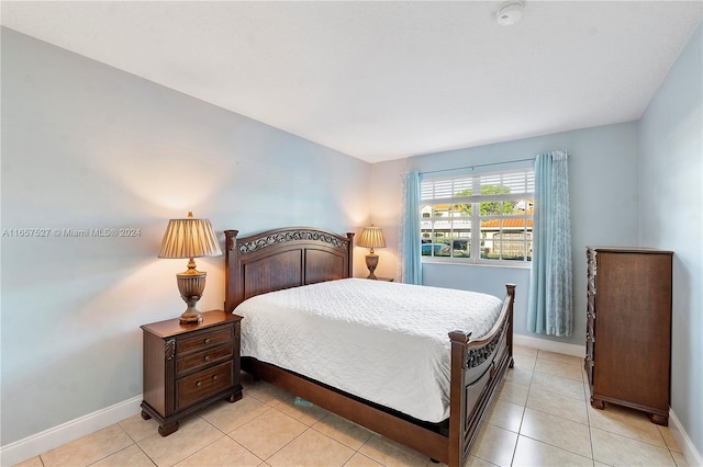 view of tiled bedroom