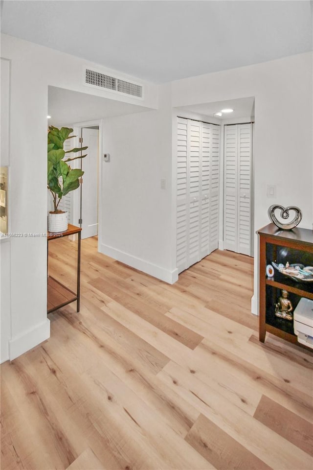 interior space featuring light hardwood / wood-style floors