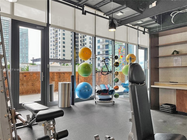 view of workout area