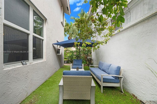 view of patio / terrace with an outdoor hangout area