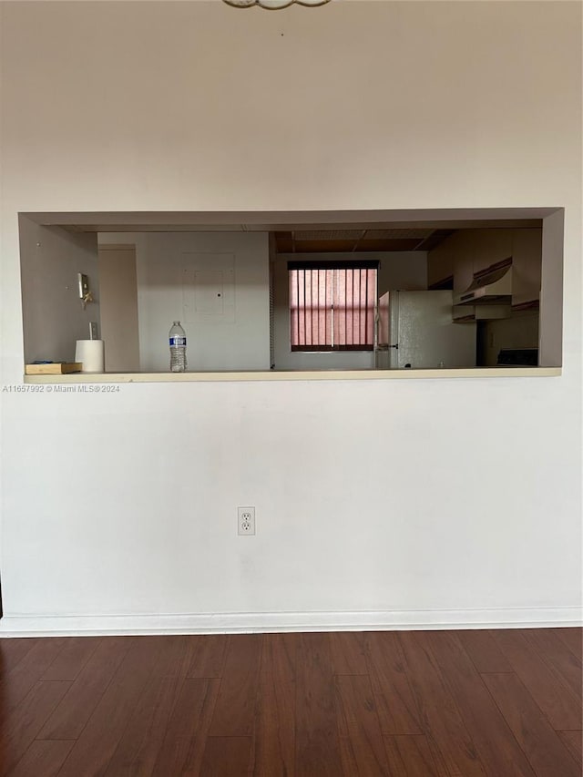 interior space featuring dark wood-type flooring