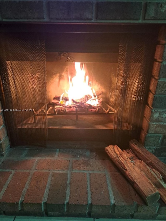 room details with a fireplace